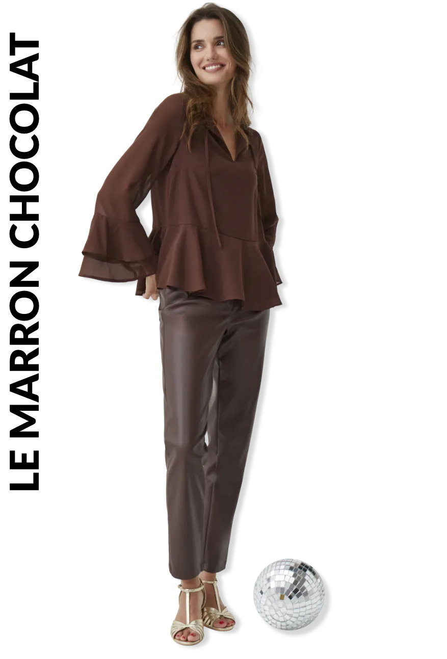 Blouse à basque volantée, voile uni - Blog Blancheporte