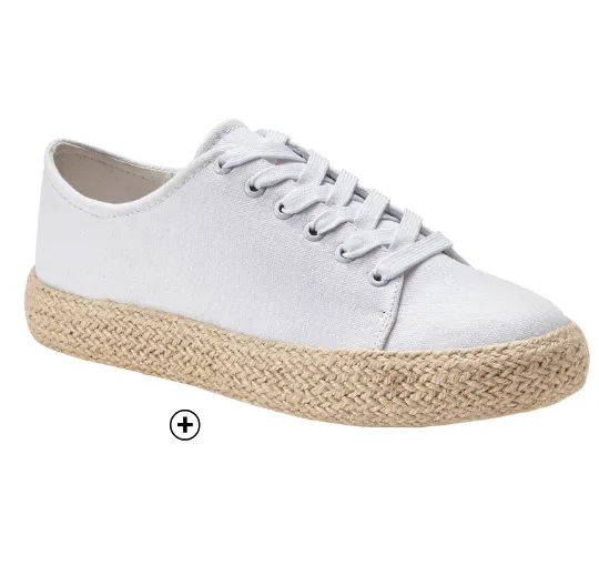 Tennis compensées à semelle corde, touche estivale à associer à une robe | Blancheporte