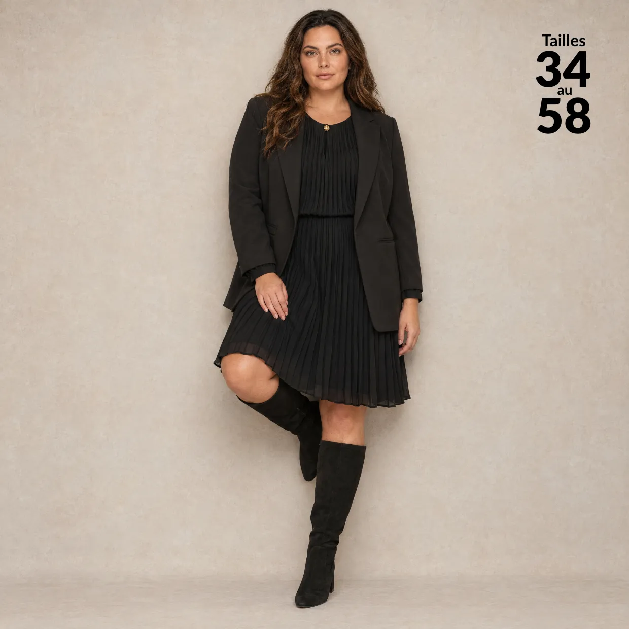 Robe courte évasée unie, voile plissé - Blog Blancheporte