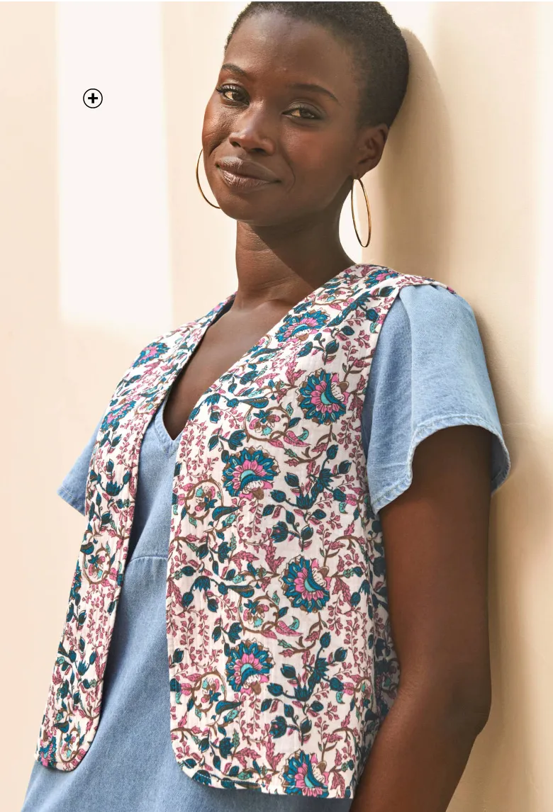 Veste imprimée en gaze de coton - Blog Blancheporte