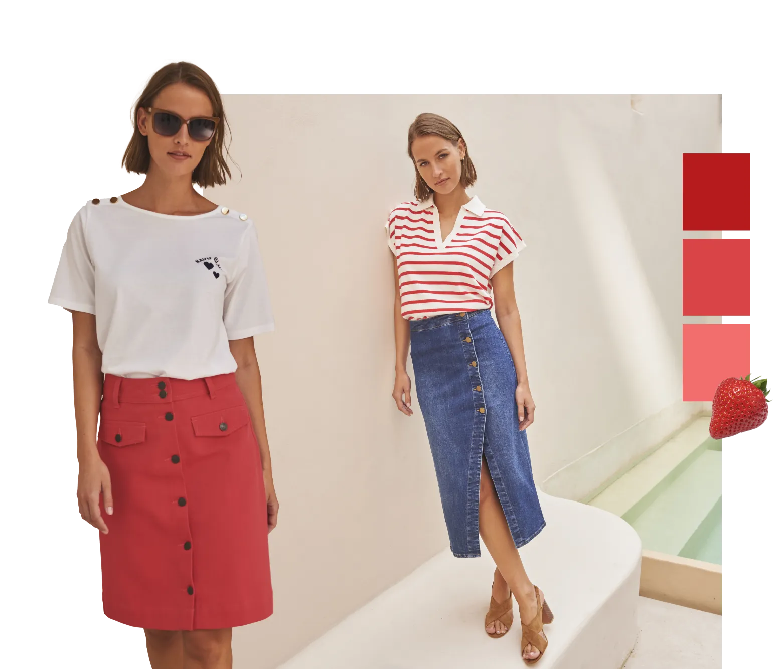 Le Rouge, puissant et flamboyant: découvrez les couleurs tendance printemps-été 2026, pour un look mode femme élégant | Blancheporte