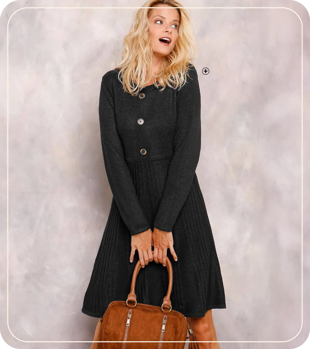 Robe-pull boutonnée en maille chaude, alliée parfaite pour rester féminine et bien au chaud pendant les journées froides – Blancheporte