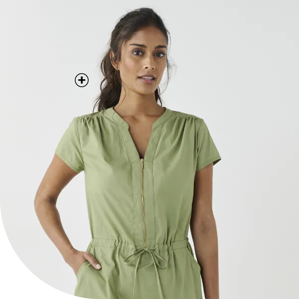 Robe courte col zippé, élégante et facile à vivre | Blancheporte