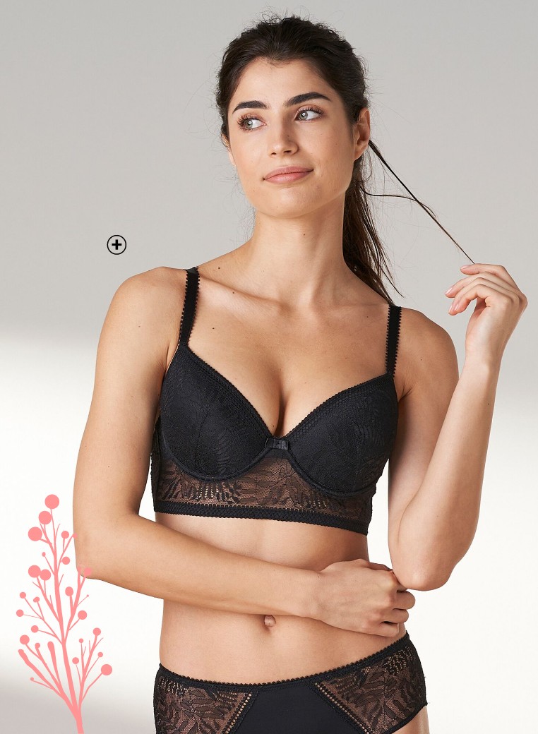 Soutien-gorge forme corbeille effet galbant avec coques et armatures Camana noir Confidence Lingerie® pas cher | Blancheporte