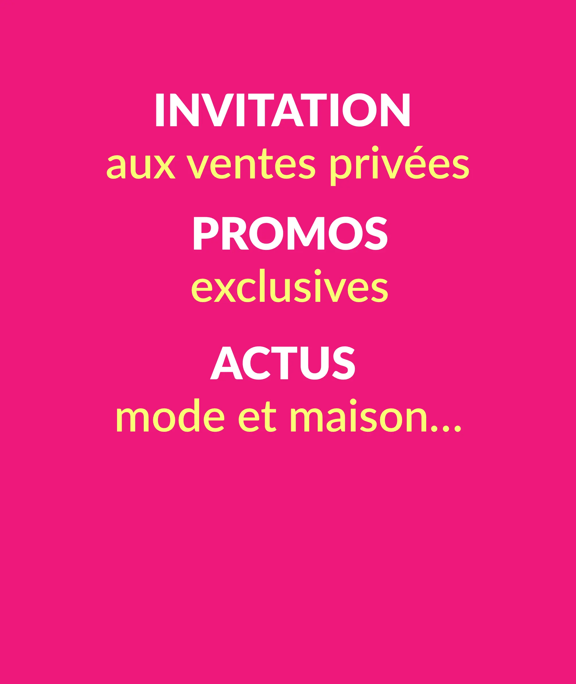 Inscrivez vous à la newsletter