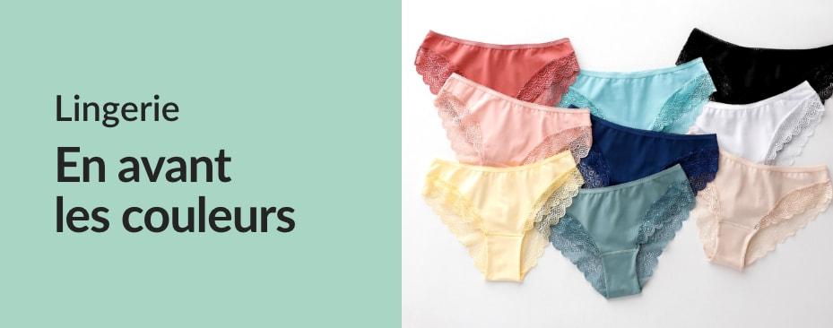 Profitez d'une sélection de lingerie femme colorée !