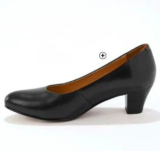 Escarpins femme Escarpins femme en cuir lisse noir pas cher | Blancheporte