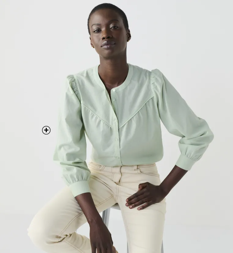 Chemisier vert grisé - Blog Blancheporte