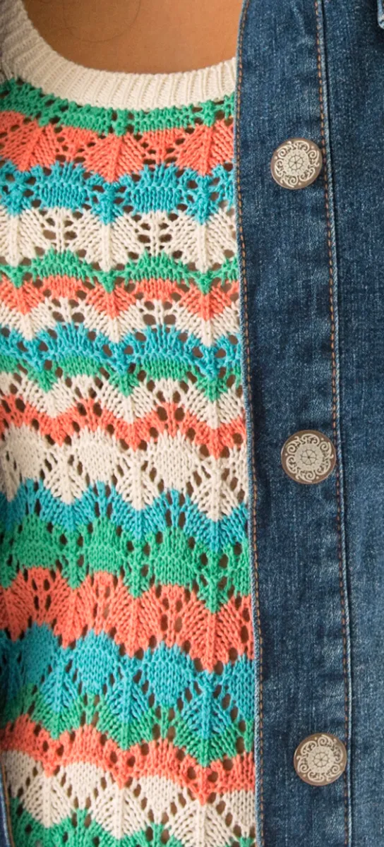 Veste boutonnée en jean, coupe droite, denim pur coton, coloris bleu stone, manches longues - Blog Blancheporte