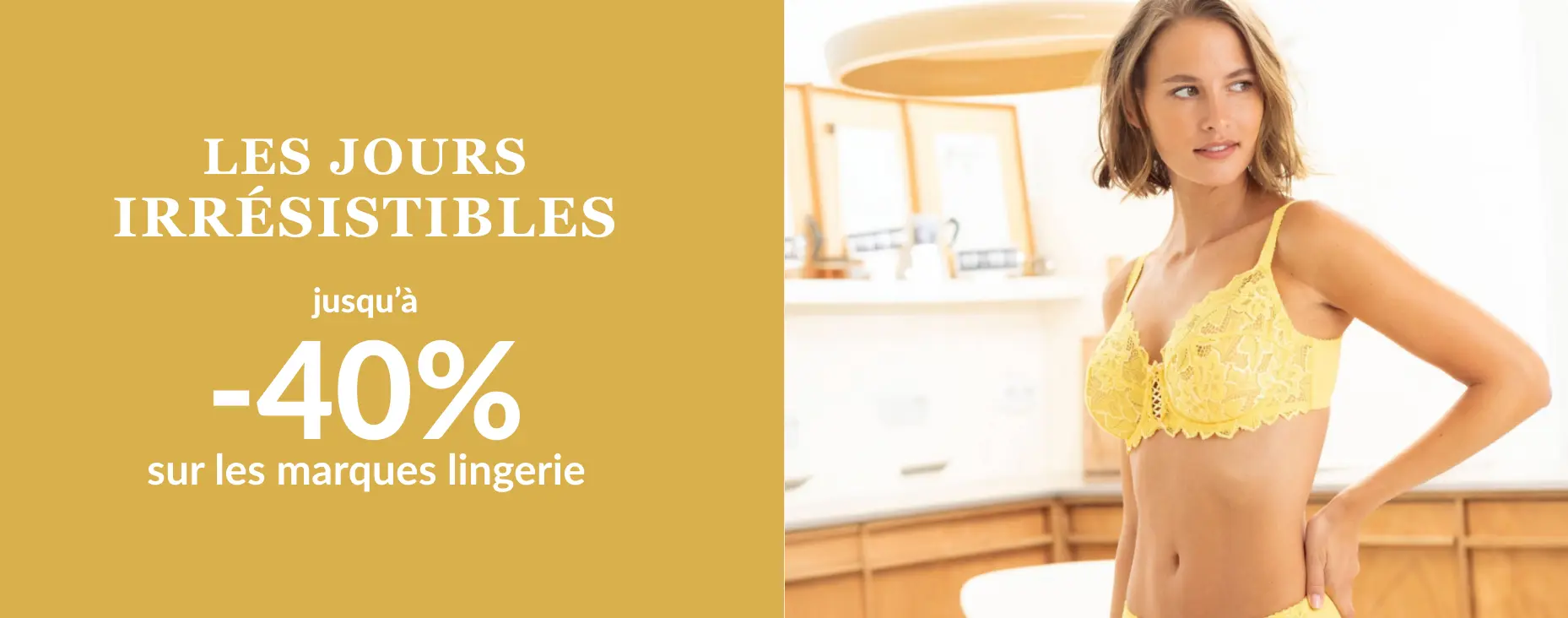 Les jours irrésistibles chez Blancheporte : jusqu'à -50% sur une sélection lingerie et jusqu'à -40% sur vos marques lingerie préférées