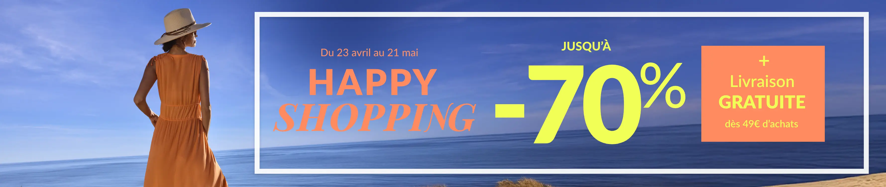 Happy Shopping : profitez de réductions jusqu'à -70% sur le site Blancheporte + livraison gratuite dès 49€ d'achats !