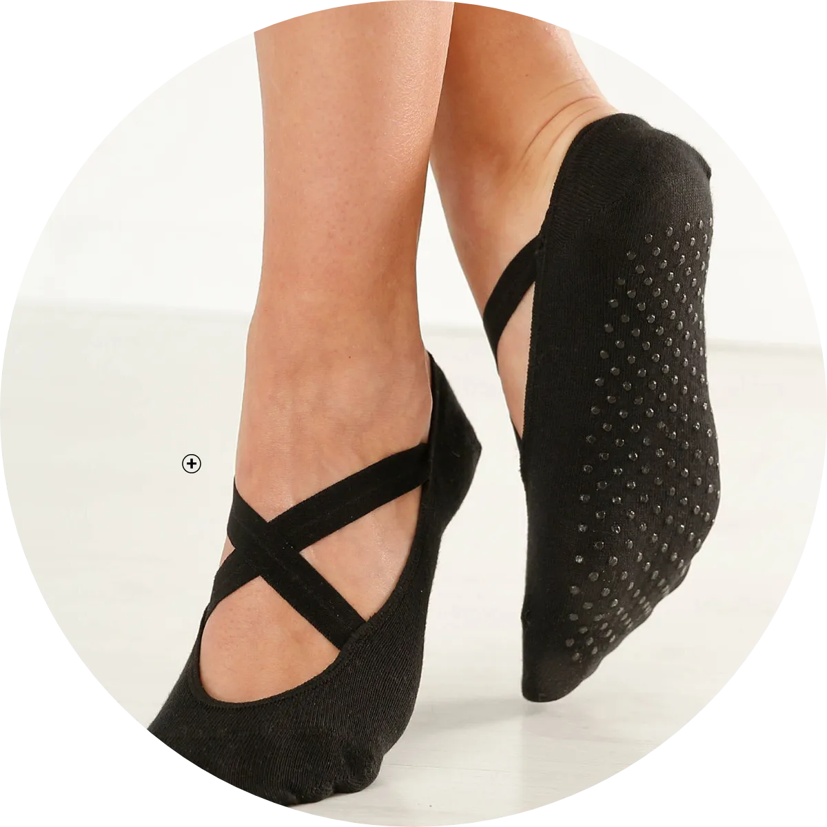 Chaussettes ballerines antidérapantes yoga, semelle silicone, lot de 2 noir - Blog Blancheporte