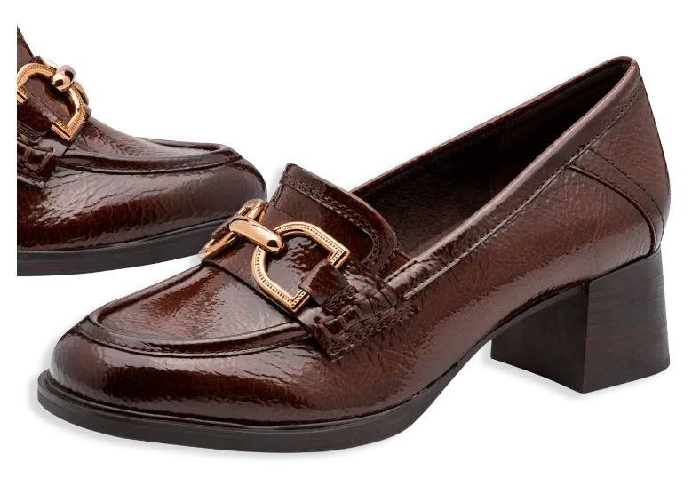 Mocassins marron à talon, grande largeur - Blog Blancheporte