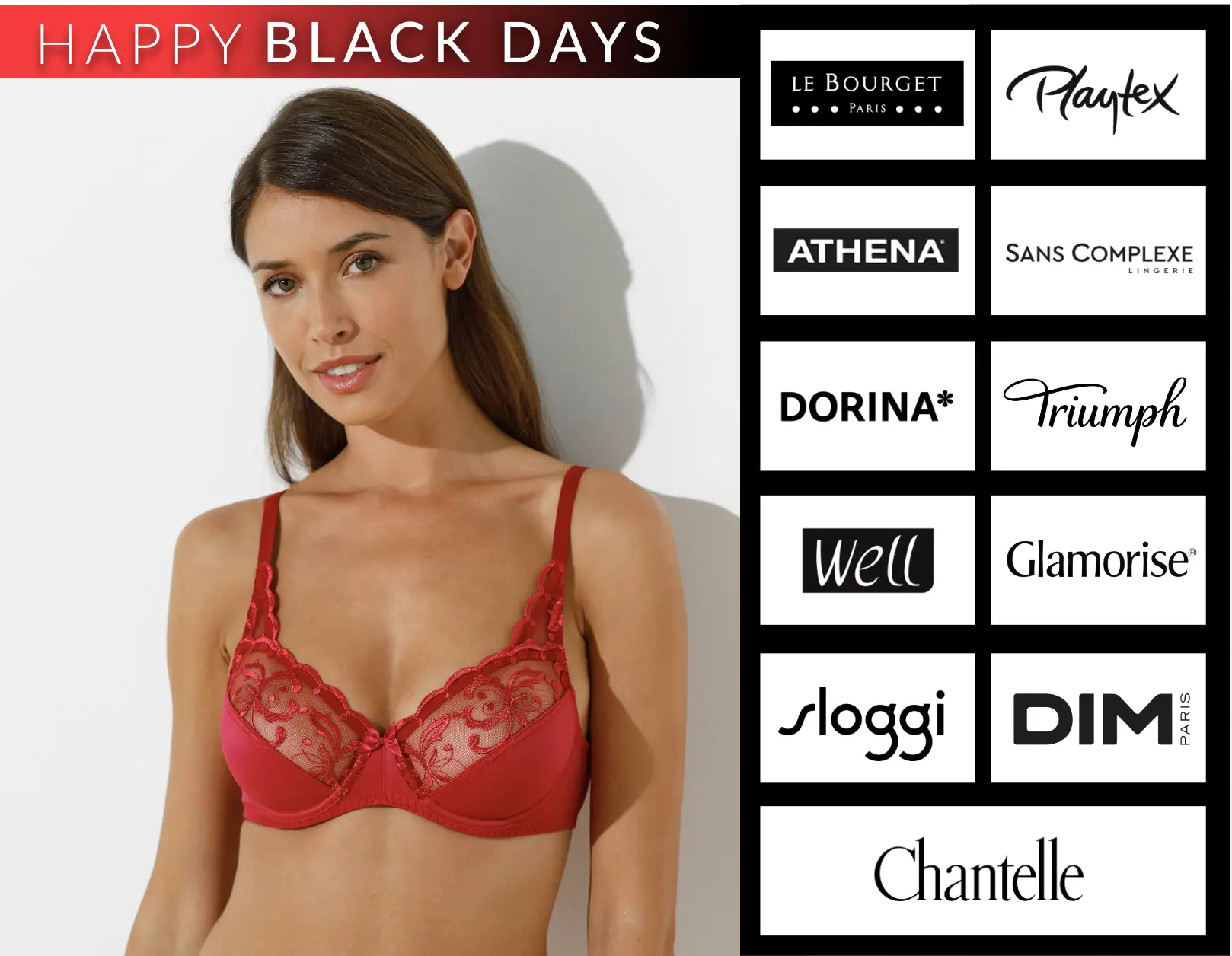 Happy Black Days : vos marques lingerie préférées jusqu'à -40% sur le site