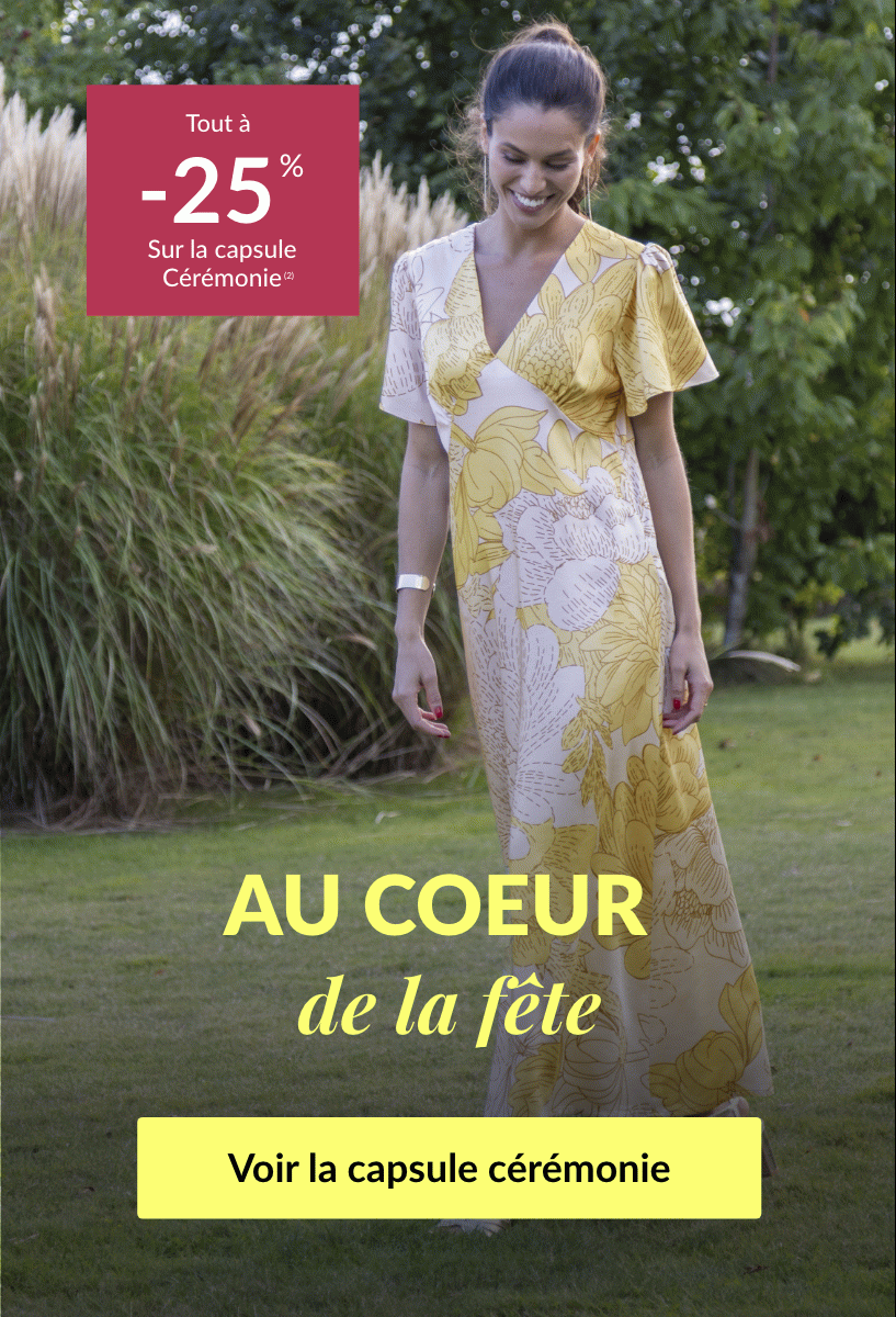 Au coeur de la fête, tout à -25% sur la capsule cérémonie