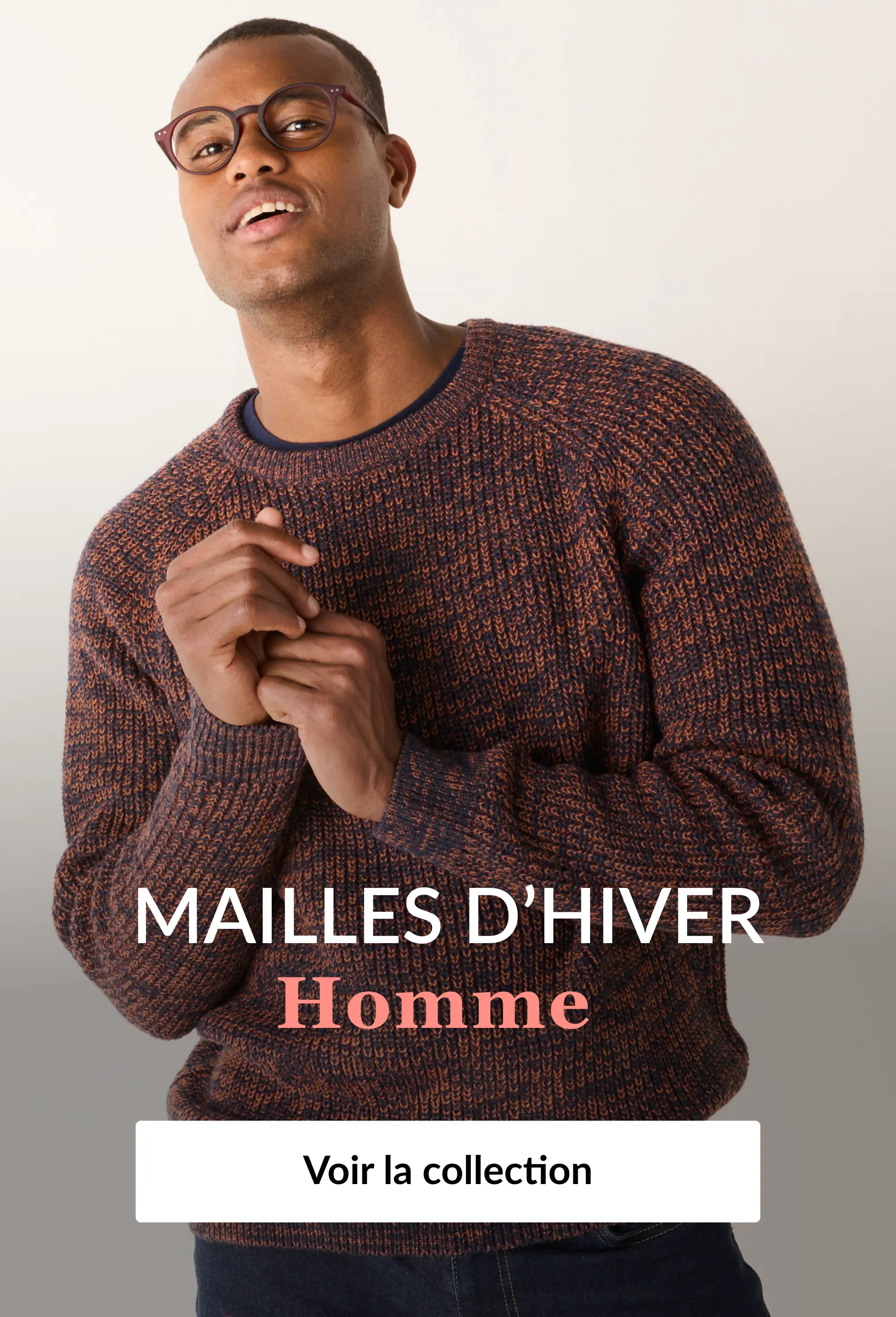 Découvrez notre sélection mailles d'hiver pour homme sur Blancheporte.fr