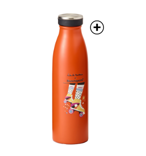 Gourde orange isotherme inox contenance 500ml Gourde orange pratique isotherme inox contenance 500ml pas cher | Blancheporte x Lulu la Nantaise