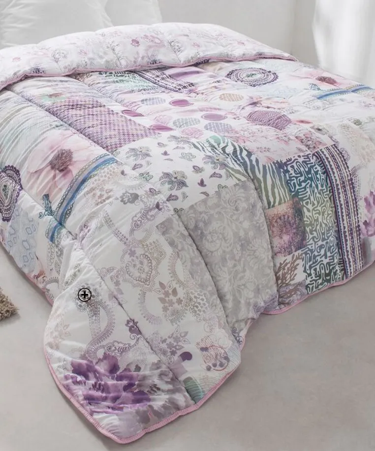 Couette synthétique en coton imprimé champêtre 400g/m² violet pas cher | Blancheporte