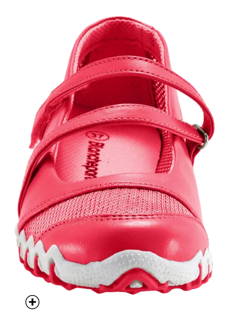 Ballerines de sport scratchées ultra-souples, semelle crantée, coloris corail - Blog Blancheporte