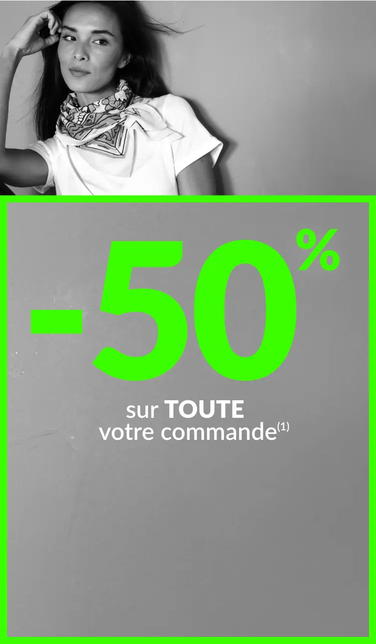 Dernière chance : -50% sur toute votre commande avec le code 499012