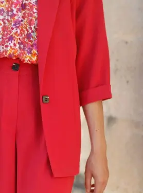 Veste mi saison femme manches 3/4 rouge pas cher | Blancheporte