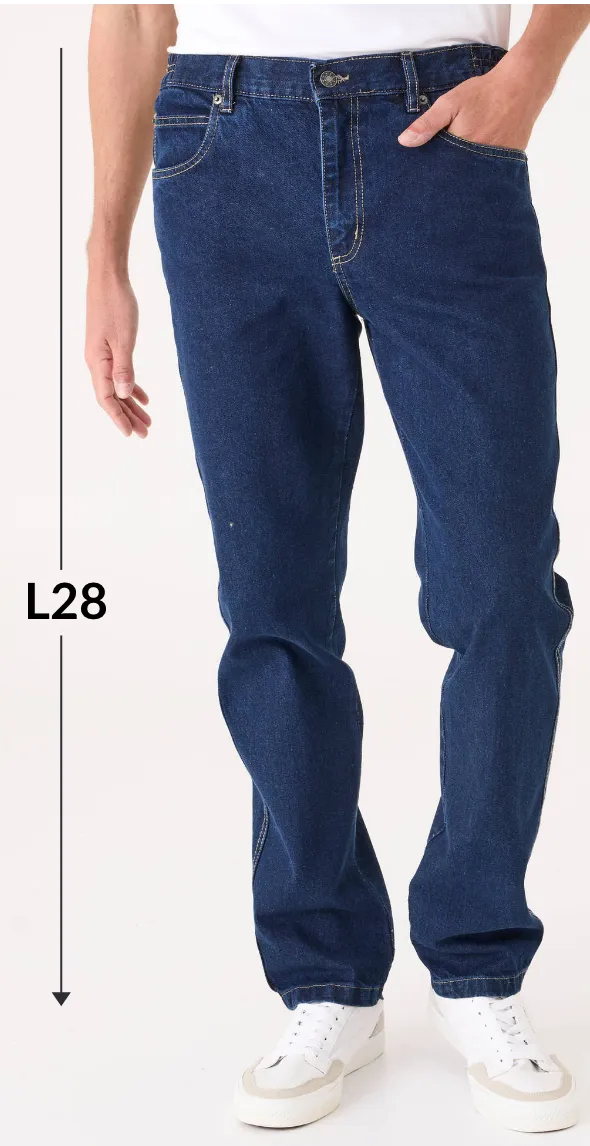Jean droit basique 100% coton - L28 - Blog Blancheporte