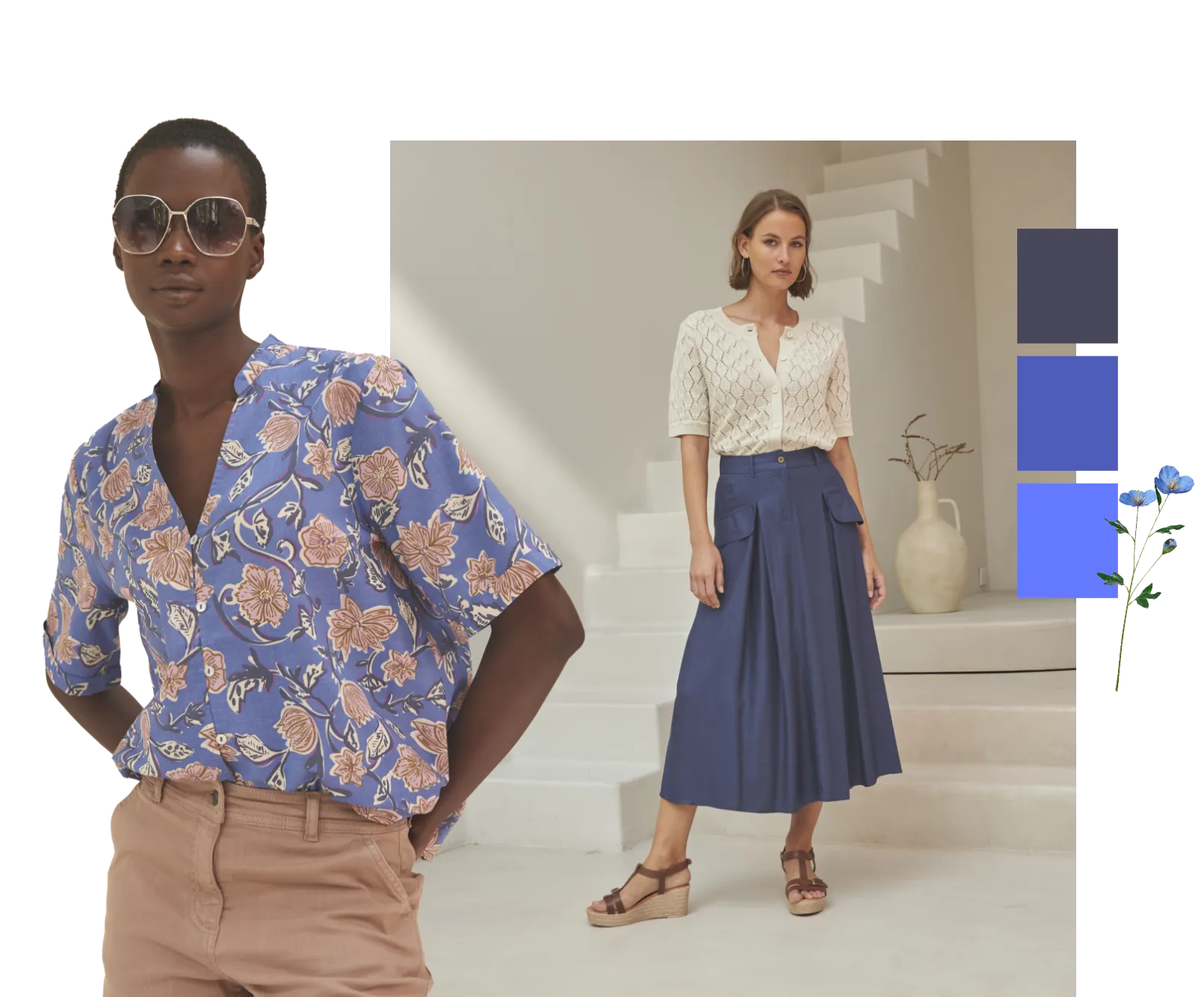 Le Bleu, ambiance bord de mer: découvrez les couleurs tendance printemps-été 2026, pour un look mode femme élégant | Blancheporte