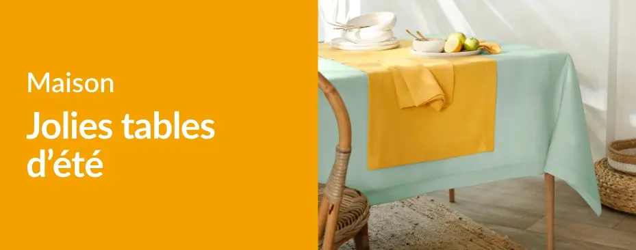 Serviettes De Table Soleil D'Ocre Lot De 3 - Polyester Blanc 40x40cm