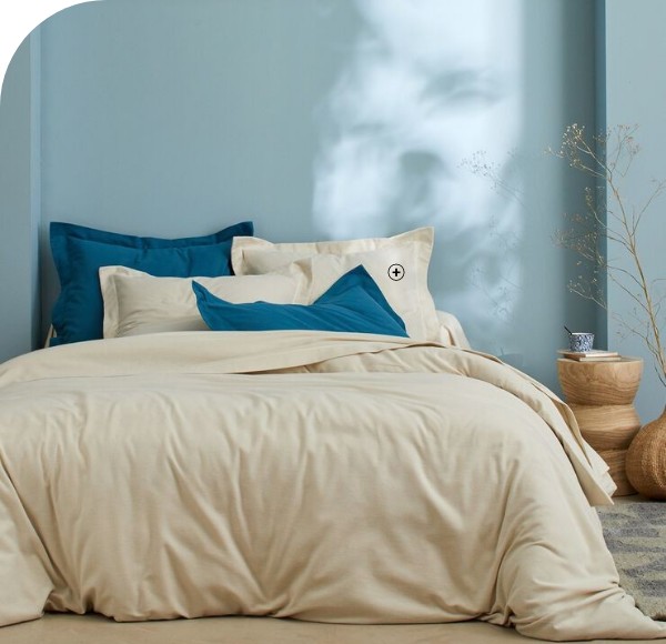 Linge de lit uni flanelle Linge de lit uni 100% flanelle de coton Colombine® ivoire pas cher | Blancheporte