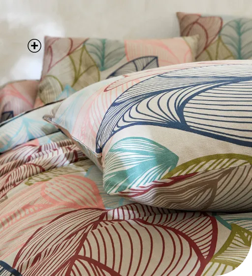 Housse de couette en polycoton beige à motifs – matière de housse de couette résistante et légère | Blancheporte