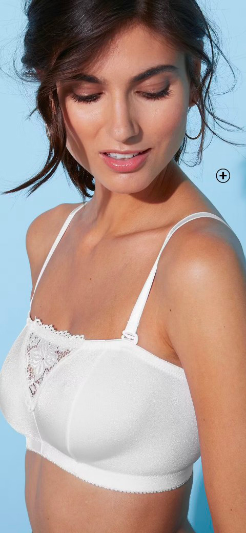 Soutien-gorge bretelles amovibles sans armatures blanc pas cher | Blancheporte