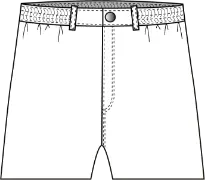Ceinture
            3/4 élastiquée​