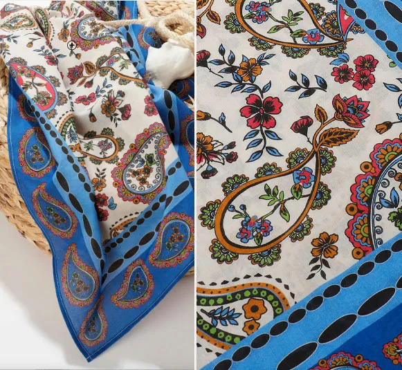 Foulard femme made in France imprimé cachemire 100x100cm pas cher | Blancheporte Foulard femme made in France imprimé cachemire 100x100cm pas cher | Blancheporte