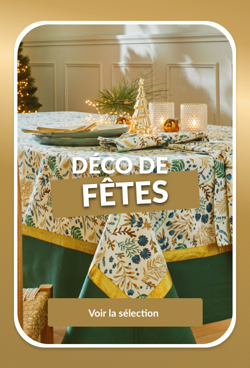 Sublimez votre intérieur avec les décorations de fêtes Blancheporte : nappes, bougies, guirlandes...