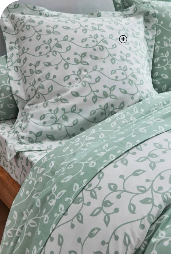 Housse de couette en flanelle à motifs volutes – matière de housse de couette chaude et cocooning | Blancheporte