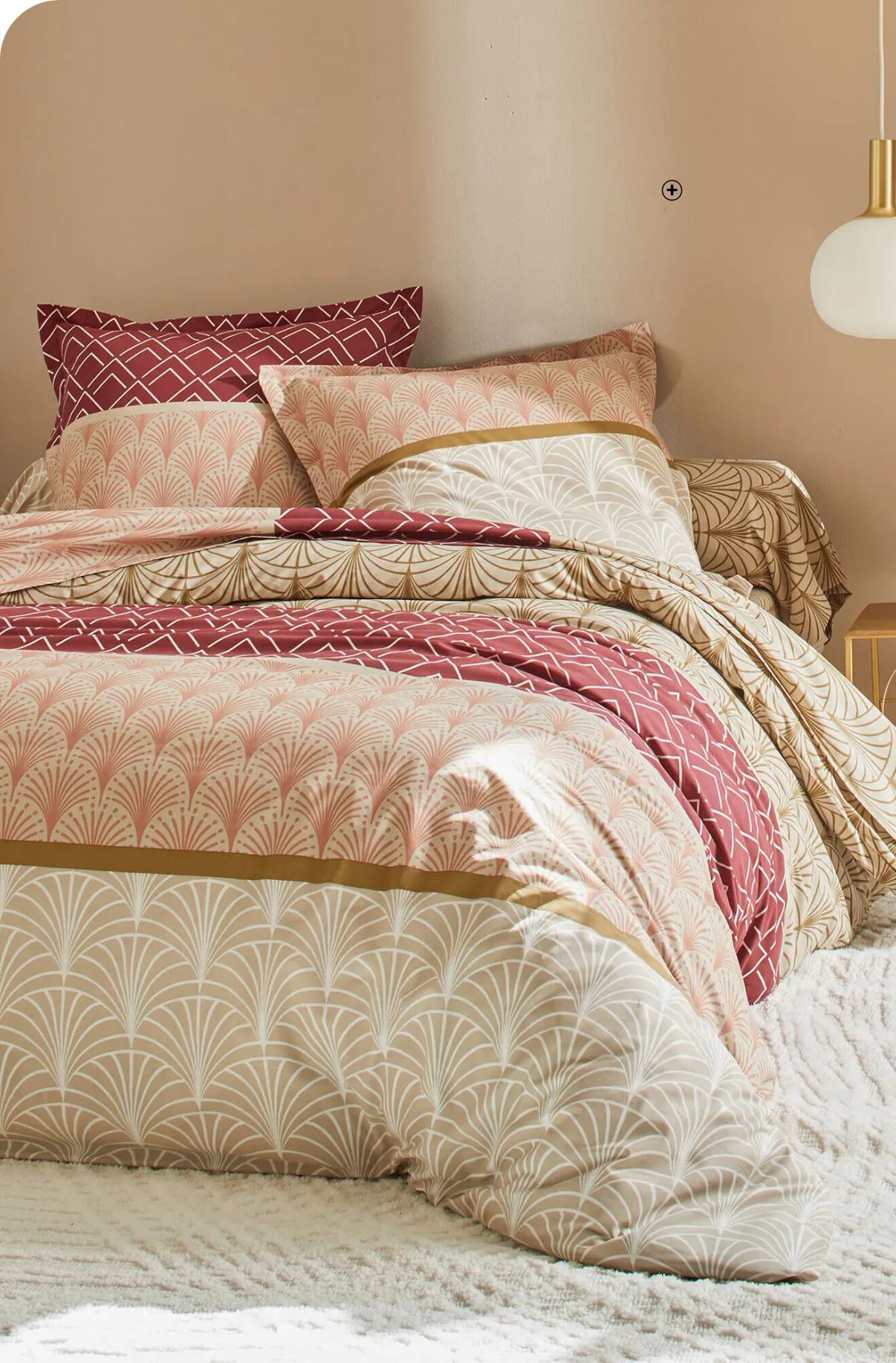 Housse de couette en coton à motifs graphiques – matière de housse de couette douce et respirante | Blancheporte