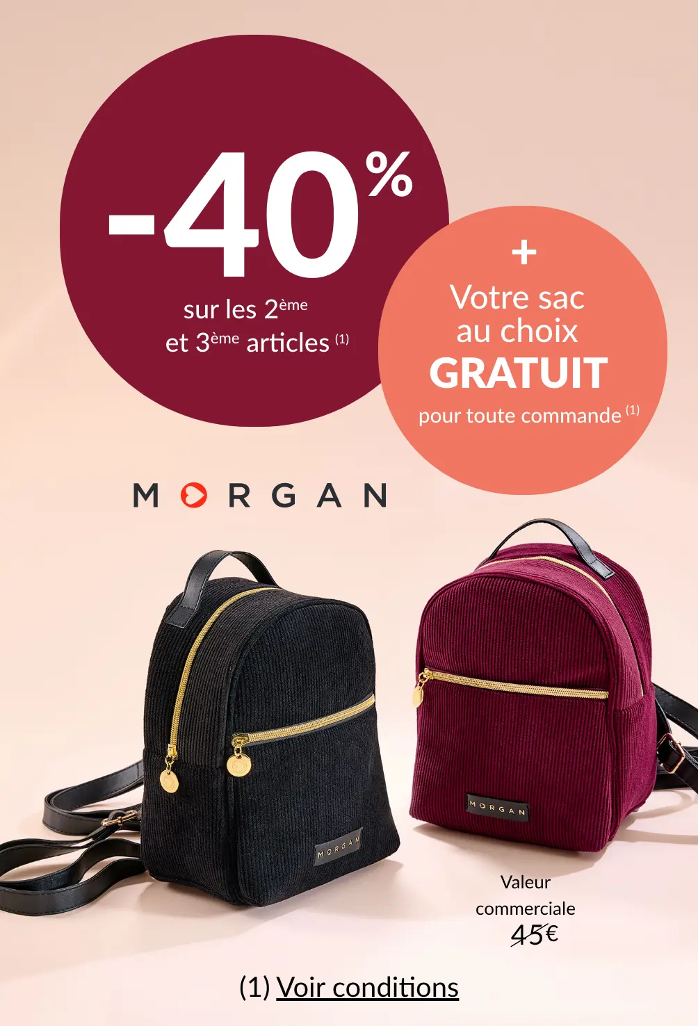 Profitez de -40% sur votre commande dès 3 articles achetés de la nouvelle collection avec le code 299001