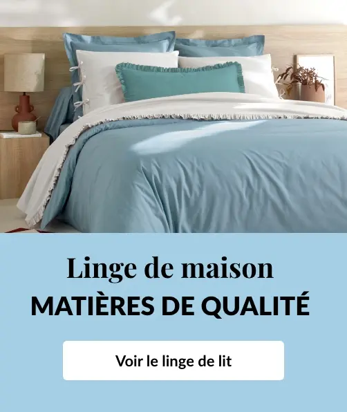 Découvrez notre large sélection de matières pour votre linge de lit chez Blancheporte