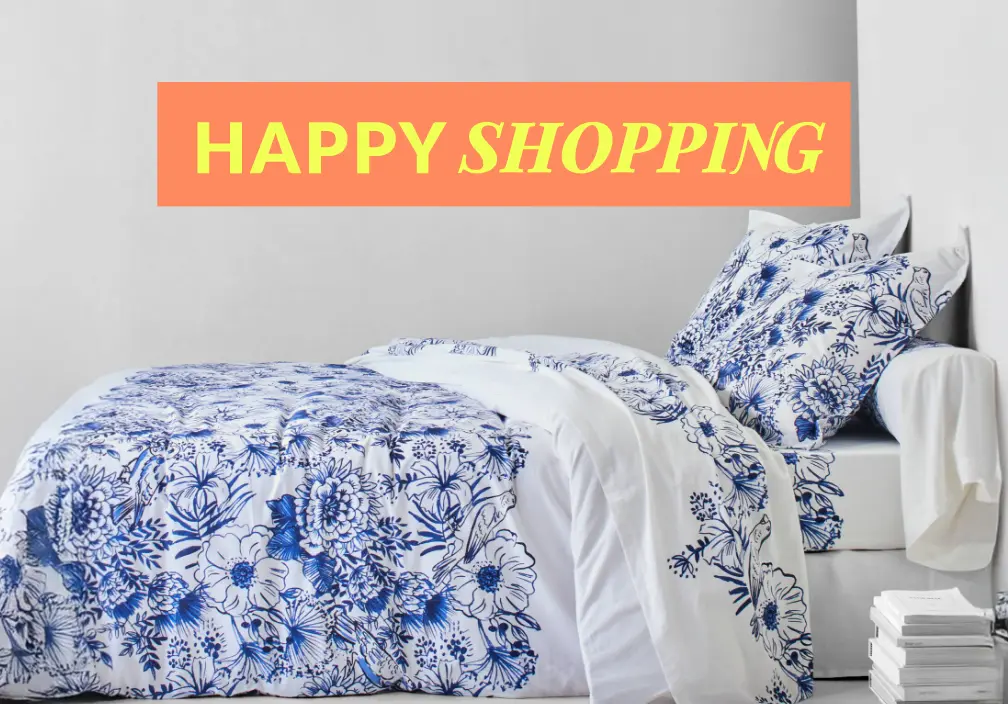 Happy Shopping : vos imprimés linge de lit jusqu'à -70% sur le site Blancheporte