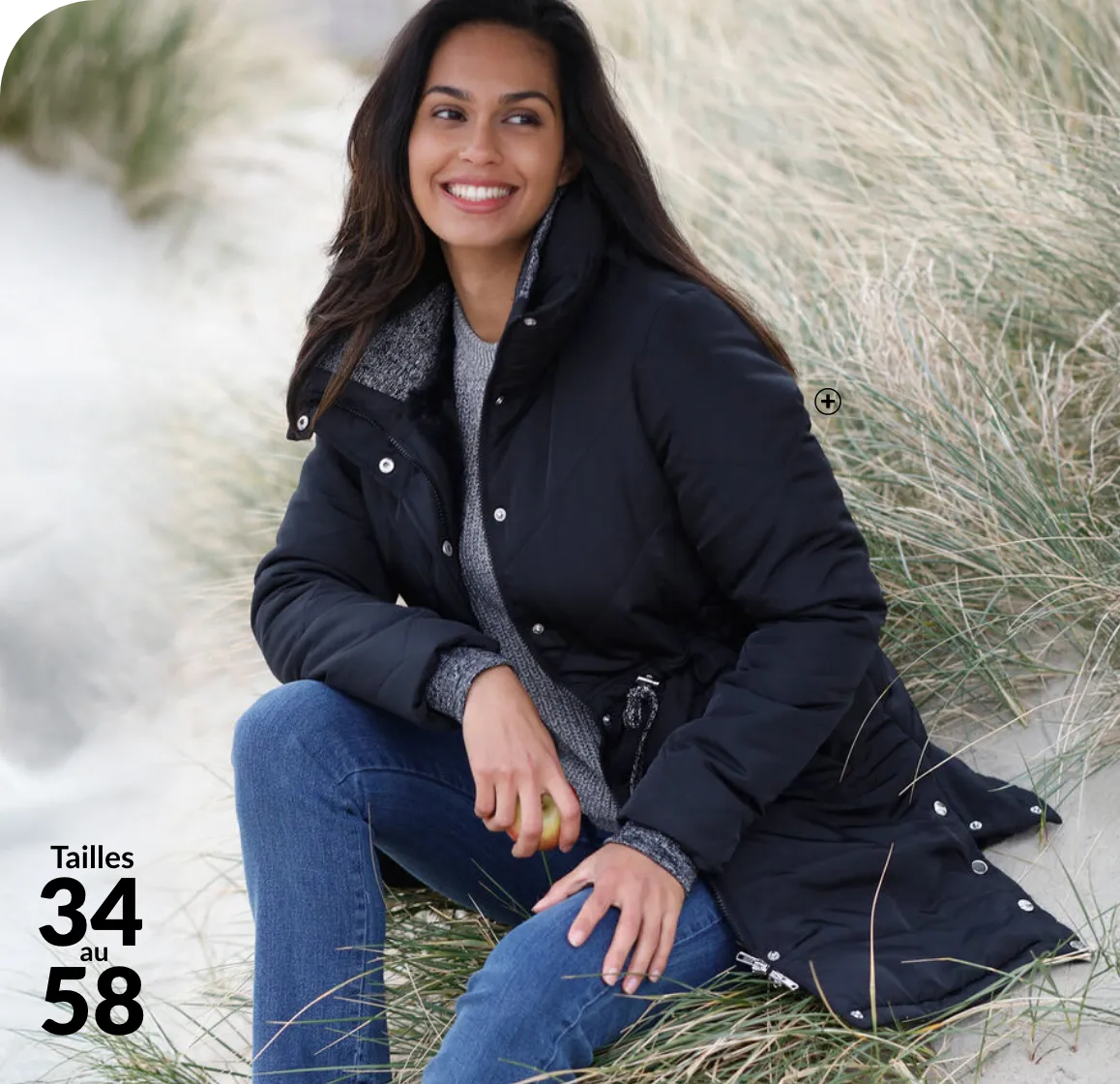 Doudoune longue matelassée imperméable avec capuche, coupe allongeante idéale pour élancer la silhouette en hiver – Blog Blancheporte