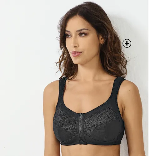 Soutien-gorge post-opératoire zippé devant, sans armatures – fermeture facile et maintien après opération du sein | Blancheporte