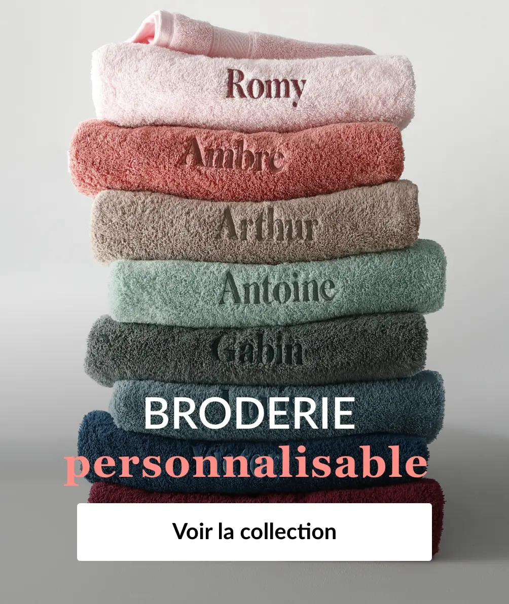 Découvrez la broderie personnalisable sur Blancheporte.fr
