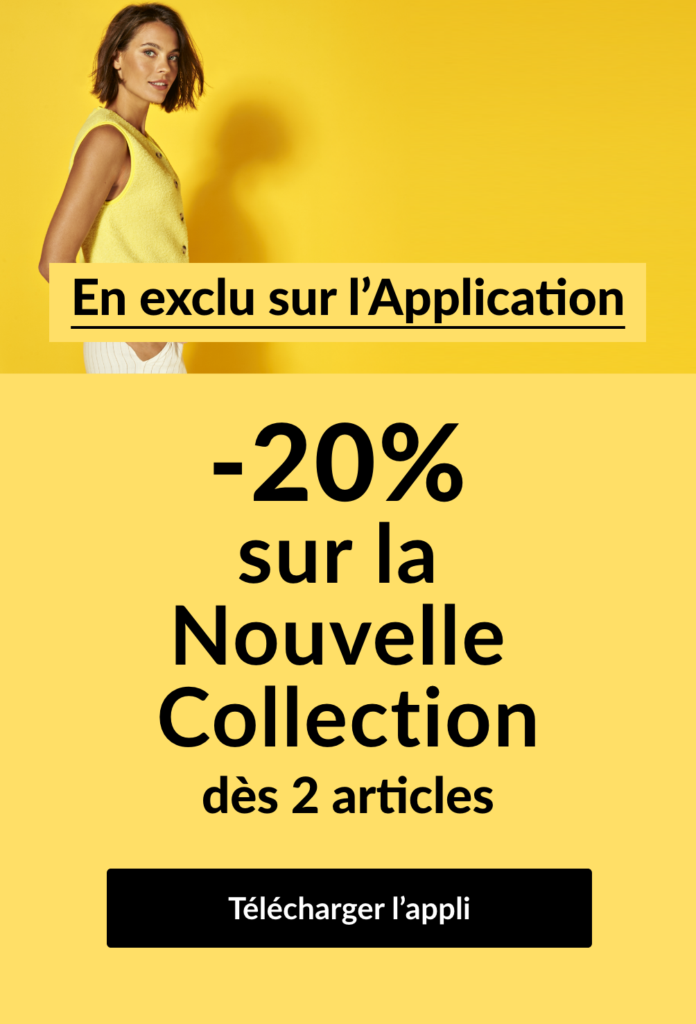 Profitez en exclusivité sur l'application Blancheporte de -20% sur la nouvelle collection printemps-été 2026