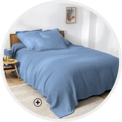 Couverture climatisante en nid d’abeille 350 g/m², effet thermorégulateur et douceur garantie pour un sommeil optimal | Blancheporte