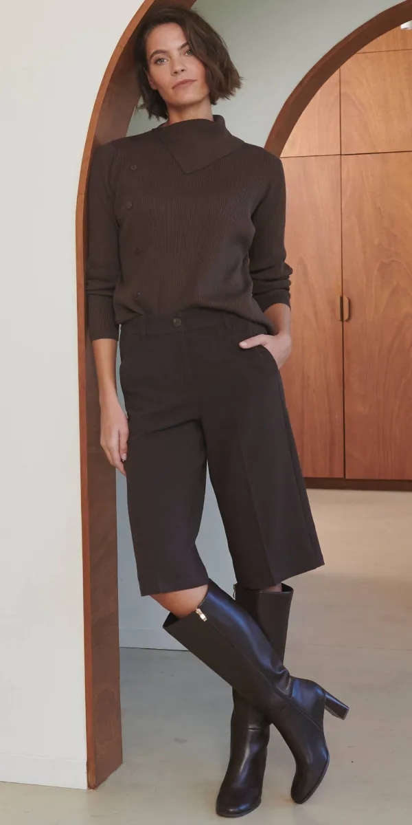 Bermuda coupe droite large noir - Blog Blancheporte