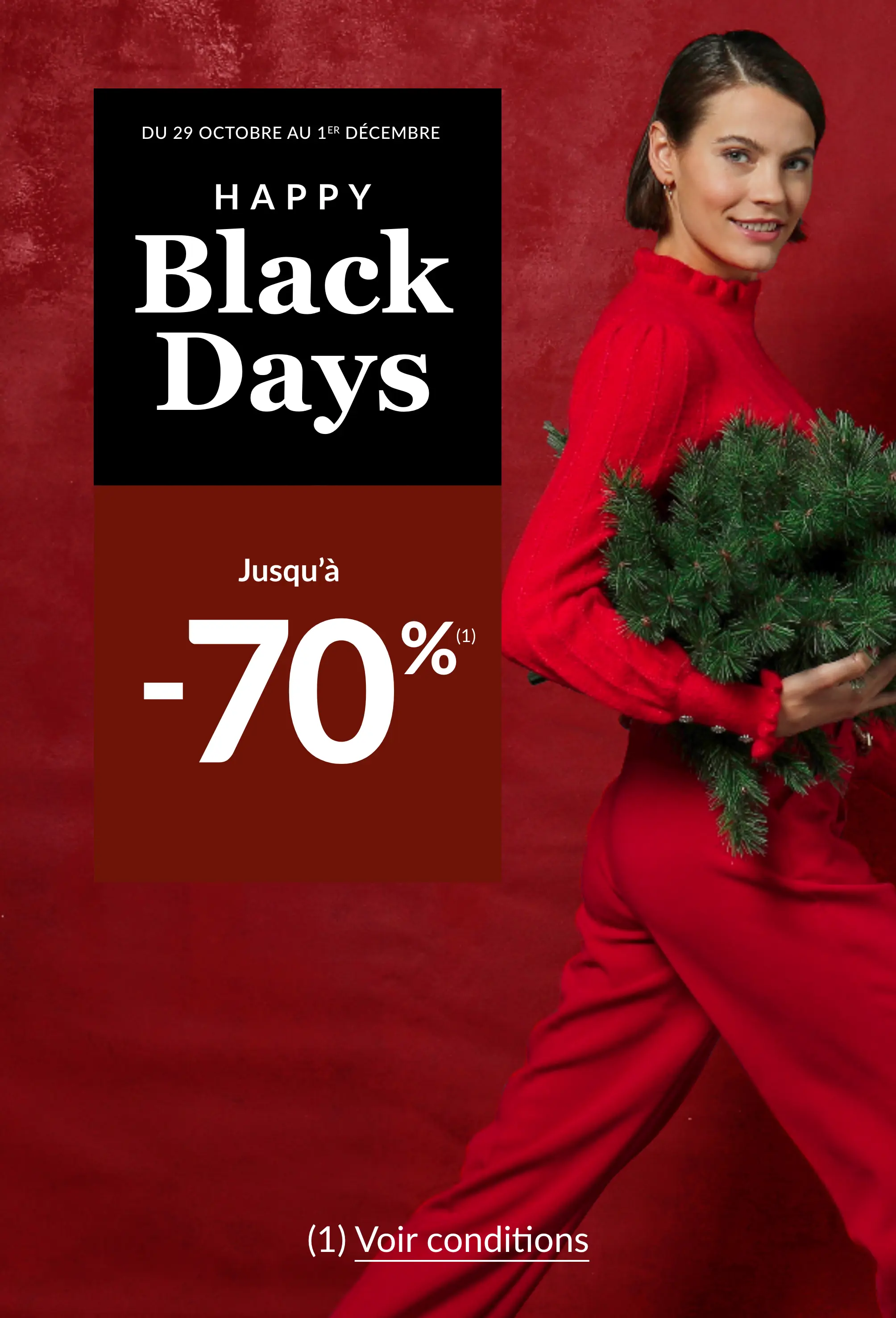 Happy Black days, jusqu'à -70% sur une sélection d'articles