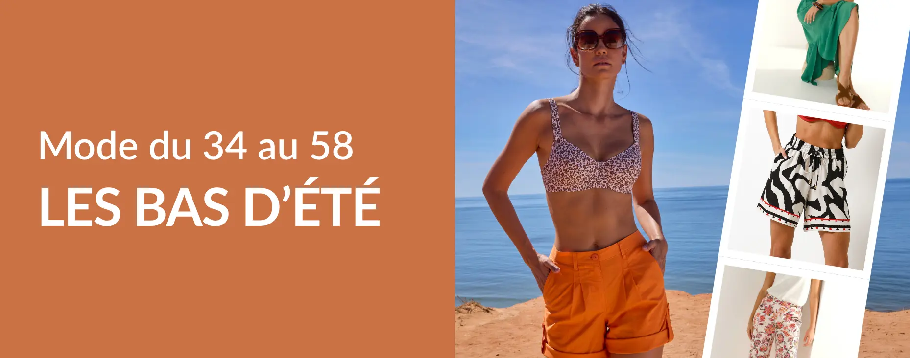Profitez de notre sélection de bas spéciale été : corsaires, bermudas, jupes ou encore pantalons fluides sur le site blancheporte.fr