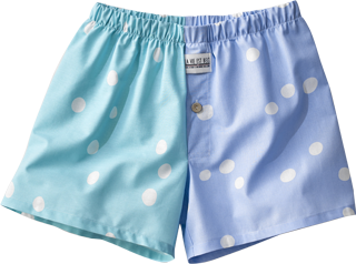 Upcycling caleçon bleu homme-femme Upcycling caleçon bleu homme-femme