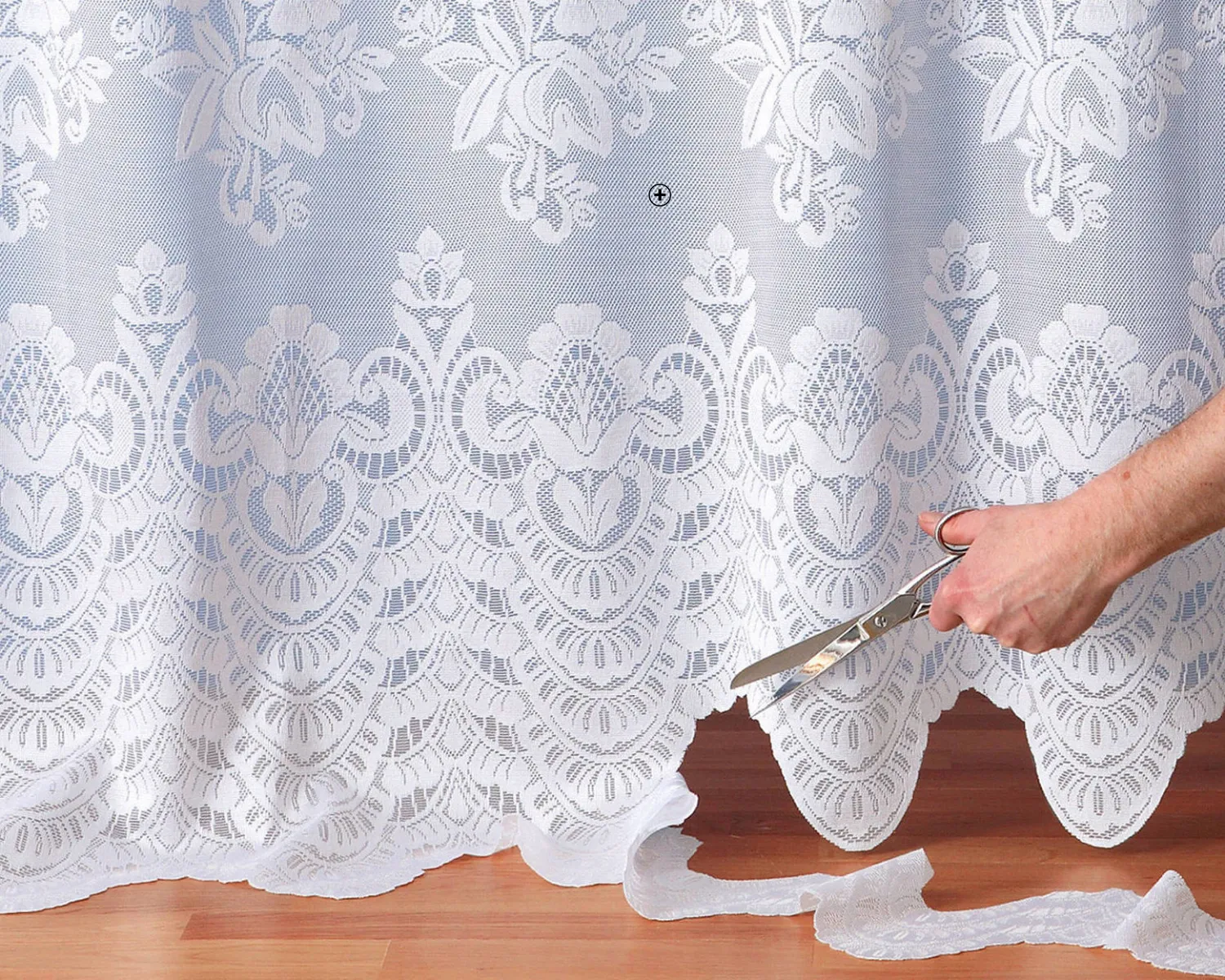 Panneau voilage jacquard fleuri, modulable en hauteur, galon fronceur, blanc - Blog Blancheporte