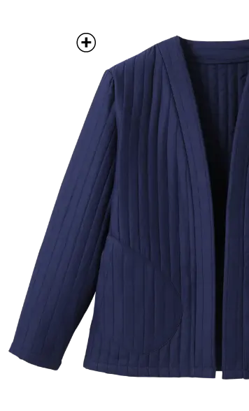 Veste matelassée unie à manches longues, idéale pour réchauffer une jupe longue | Blancheporte